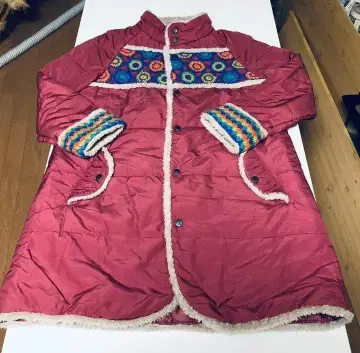 티티카카 새상품급! 레이스 니트 모티브 멋스러운 에스닉 코트