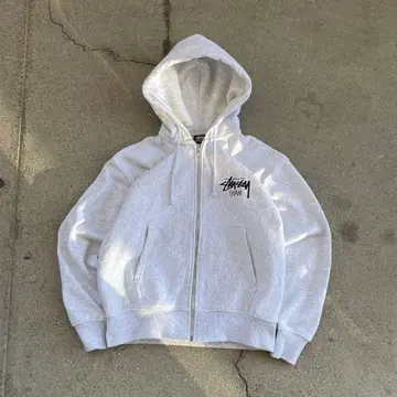 sutiissy 한정판 지퍼 후디 S 그레이 스트릿 빅 로고