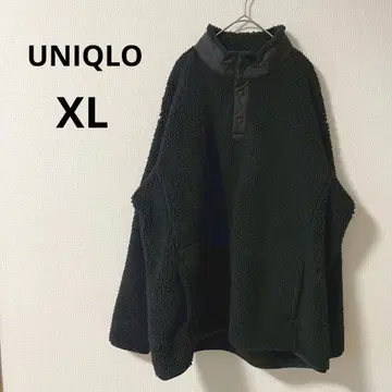 [유니클로] 보아 플리스 XL 블랙 하프 스냅 따뜻한 넉넉한