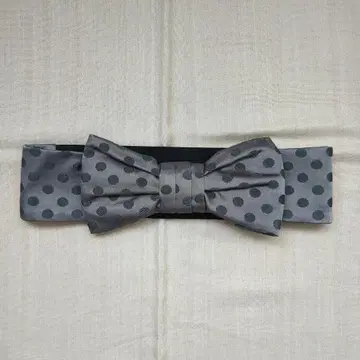 미사용 덥스타 새틴풍 도트 무늬 리본 벨트 허리 마크 파티 의류