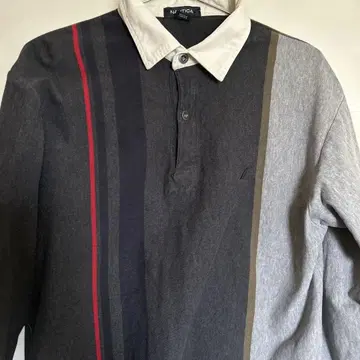 NAUTICA 스트라이프 피케 셔츠 XL