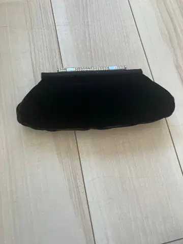 블랙 벨벳 파티 백 스톤 장식