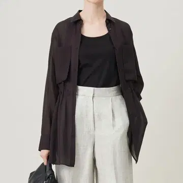 25년 새상품 iCB 워셔블 PlaX 시어 오간자 셔츠 완판 컬러 XL