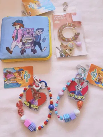 주토피아 캐릭터 키링 4종 세트