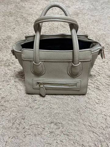 Moussy 그레이 가죽 핸드백