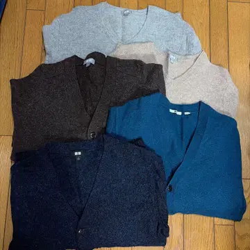 유니클로 스웨터 가디건 5개 세트