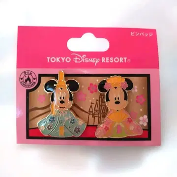 디즈니랜드 핀 배지 미키 & 미니
