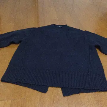 SHIPS/블랙 긴팔 니트 스웨터