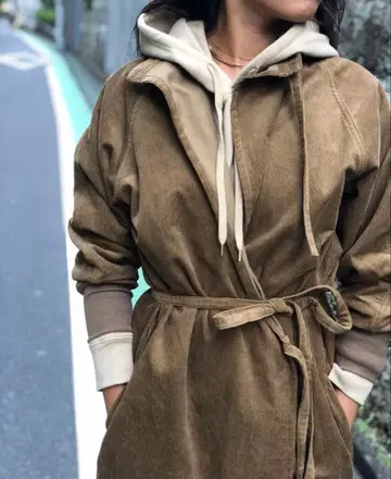 유니버셜 오버롤 2WAY 코듀로이 코트