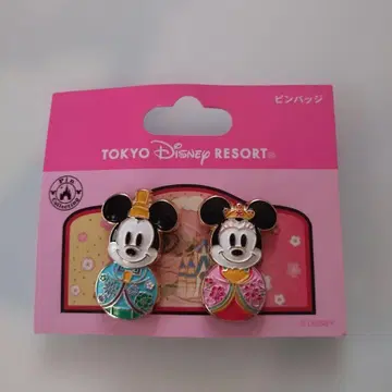 디즈니랜드 핀 배지 미키 & 미니