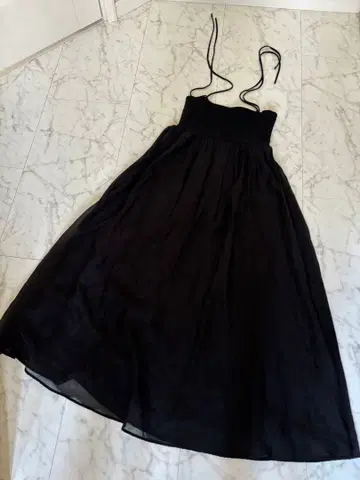 어깨끈 쉬폰 2way 원피스