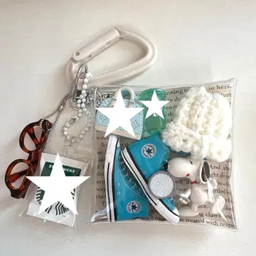 가챠 파우치 CONVERSE 터콰이즈 PEANUTS