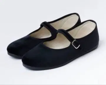 la cadena 벨로아 원 스트랩 슈즈 블랙 사이즈 36