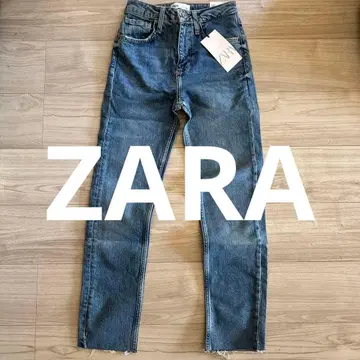 ZARA 컷팅 하이라이즈 앵클 길이 데님 34