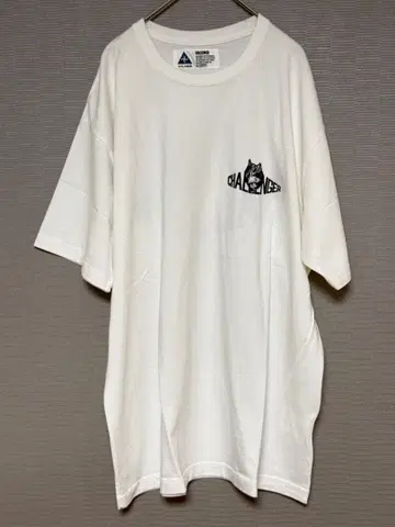 레어 XXL 사이즈 챌린저 울프 로고 T셔츠 화이트 나가세 토모야