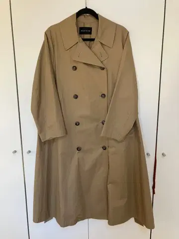 mizuiro ind 베이지 A라인 더블 트렌치코트