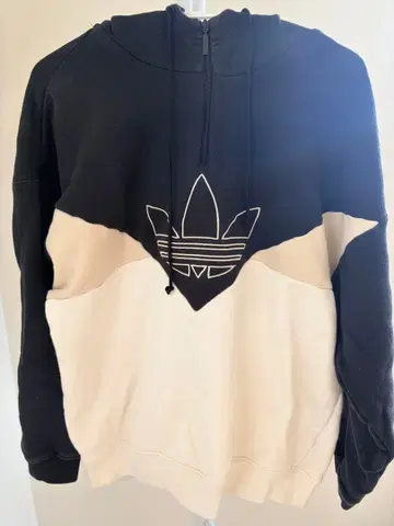 adidas originals 집업 후드티 블랙/아이보리