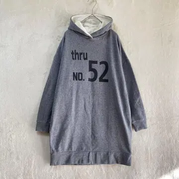 DAYS/맨투맨/후드티/속기모/롱/루즈핏/프린트/그레이/M