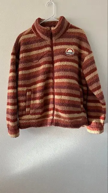 Wrangler 플리스 자켓 빨간색 베이지 브라운