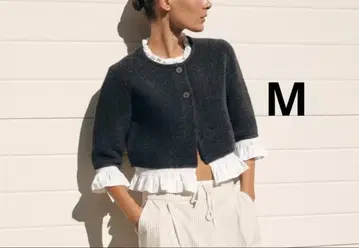 자라 포플린 콤비 니트 자켓 새상품, 미사용