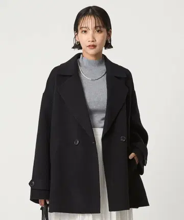 그린 라벨 릴랙싱 리버 테일러드 미들 코트 블랙