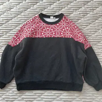 갭 긴팔 맨투맨 그레이 x 올 패턴