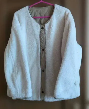 유니클로 퀼팅 보아 리버서블 자켓