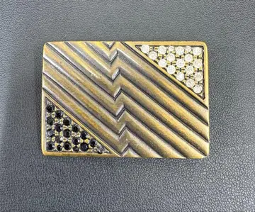 지그재그 무늬 메탈 브로치