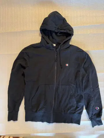 Champion 다크 그레이 집업 후드티 남성용