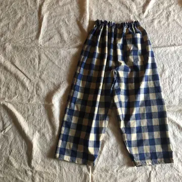 블록 체크의 넉넉한 몸빼