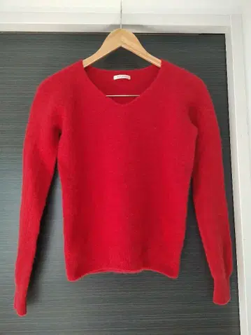 Ruby rivet 빨간색 캐시미어 100% 긴팔 스웨터 크리스마스에도