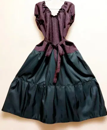 [기모노 리메이크] 모 98% 실크 혼방 어른 귀여운 원피스