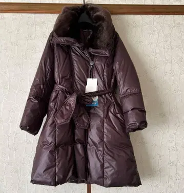 미사용 다운 자켓 롱 코트 프랑스 화이트 덕 다운 15호