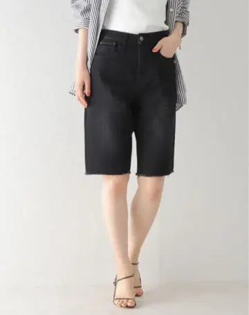 G9422*헬시 데님 숏팬츠 블랙 25