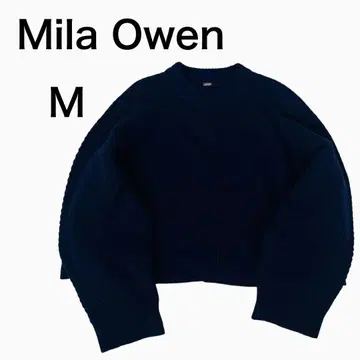 미라 오웬 니트 네이비 긴팔 루즈핏 사이즈 1 스웨터 M 상당