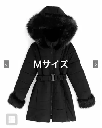 GRL 벨트 포함 퍼 다운 코트[kd13]