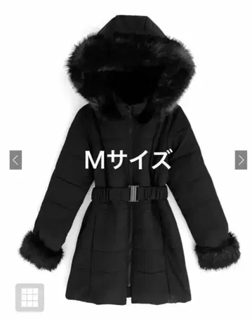 GRL 벨트 포함 퍼 다운 코트[kd13]