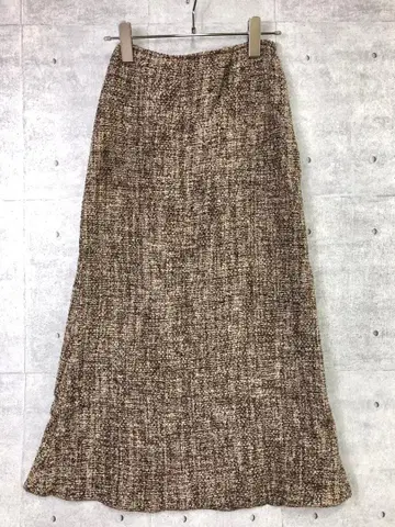 프렌치 시크 agnes b 구제 의류 울 혼방 트위드 머메이드 스커트