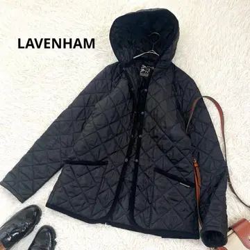 새상품급 인기 라벤햄 클레이던 후드 부착 퀼팅 자켓 블랙 워셔블
