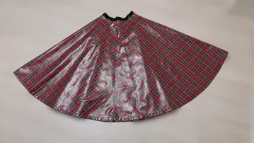 Lois Crayon 체크 무늬 플레어 스커트