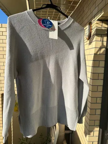 BEAMS HEART 그레이 니트 스웨터