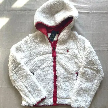 가격 인하 랄프 로렌 보아 양 플리스 L/G 미사용 화이트 택 포함