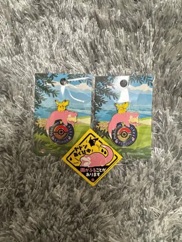 포켓몬 센터 카가와 야돈 피카츄 로고 핀즈 2개 씰 포함