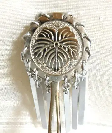 일본 정통 의상 소품 비녀 문양 덩굴 금공 비녀