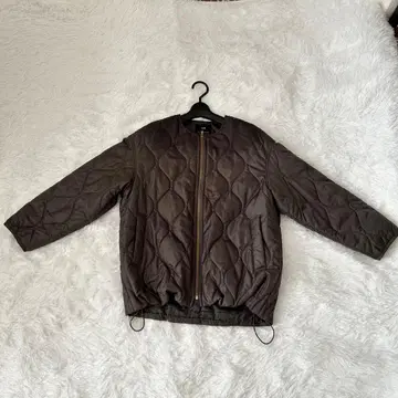 [ 23구 ] 퀼팅 자켓 노카라 워셔블 32 슬레이트 그레이