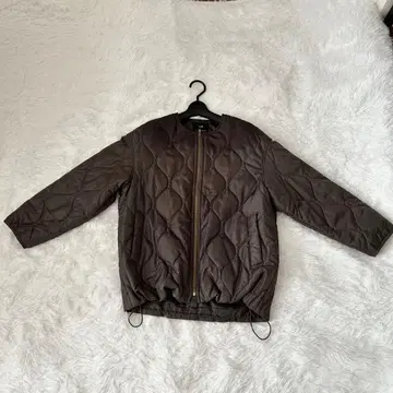 [ 23구 ] 퀼팅 자켓 노카라 워셔블 32 슬레이트 그레이