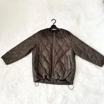 [ 23구 ] 퀼팅 자켓 노카라 워셔블 32 슬레이트 그레이