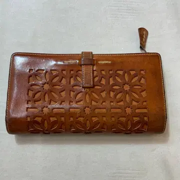 겐텐 장지갑 가죽 컷워크