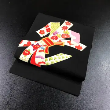 순수 실크 앤티크 패턴 노시 패턴 나고야 오비 359cm