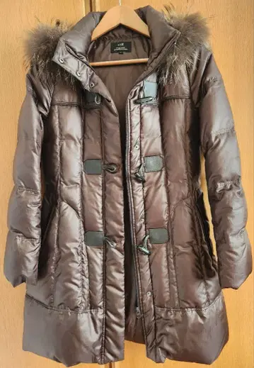 다운 코트 후드 부착